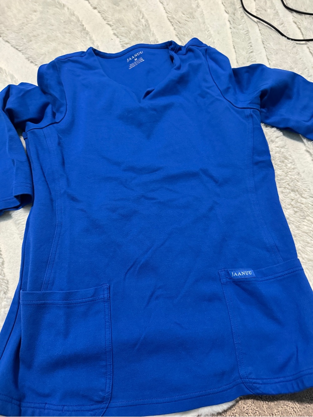 Jaanuu Kids Cobalt Blue Scrub-Style Pajama Top